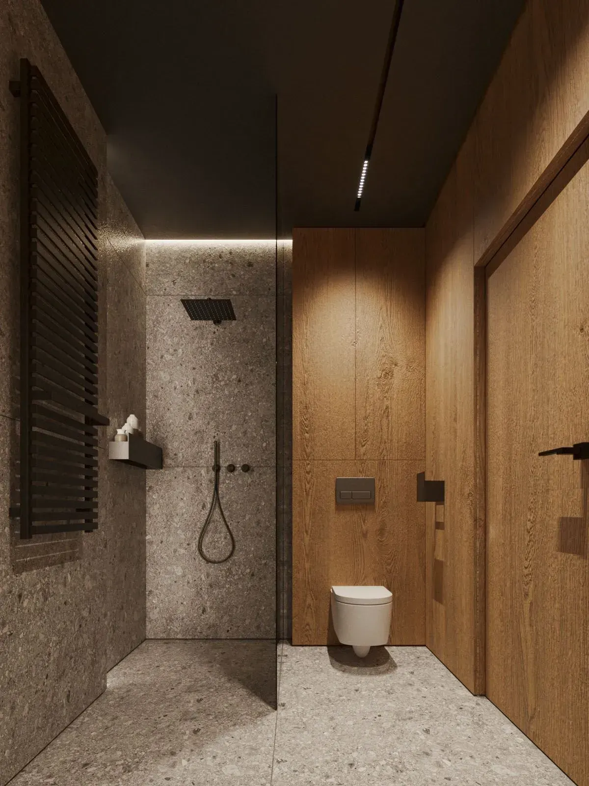 Fornir na ścianę w części mokrej domu